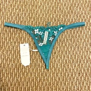 For Love & Lemons daisy embroidered thong
